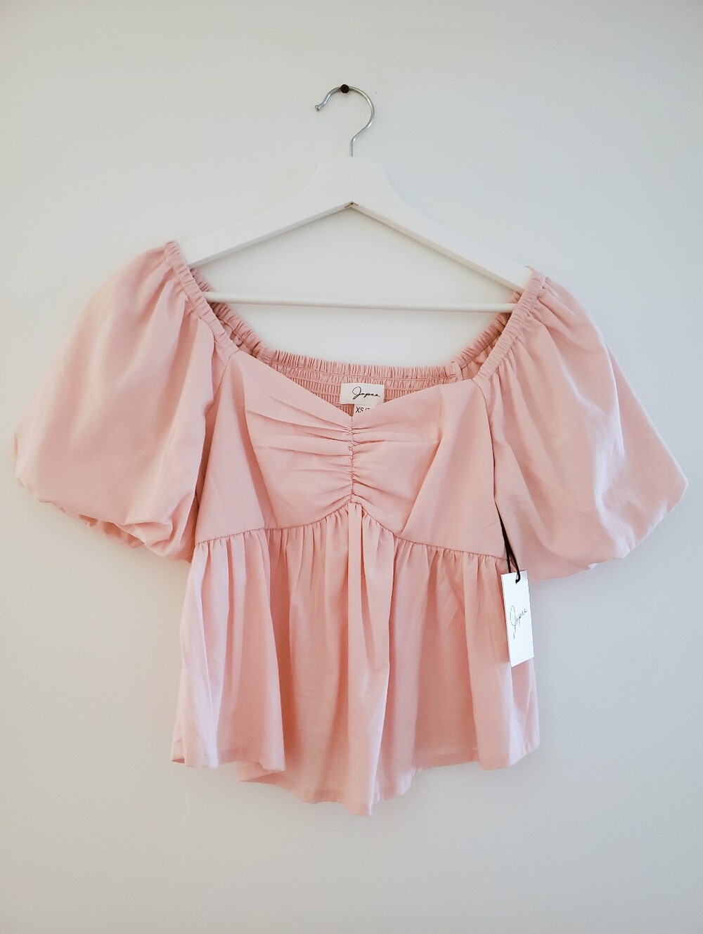Pink Puff Sleeve Babydoll Top 🎀